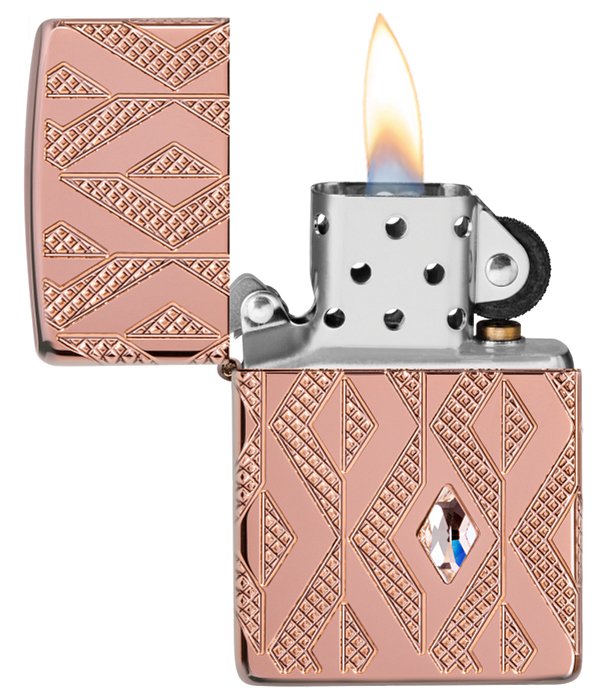 Зажигалка ZIPPO Armor® Geometric с покрытием Rose Gold, латунь/сталь, розовое золото, 38x13x57 мм_2
