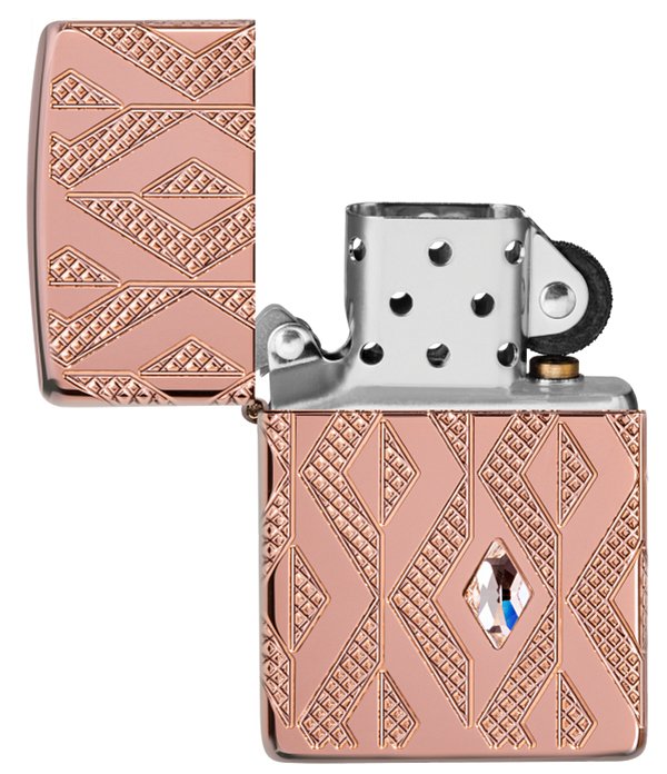 Зажигалка ZIPPO Armor® Geometric с покрытием Rose Gold, латунь/сталь, розовое золото, 38x13x57 мм_3