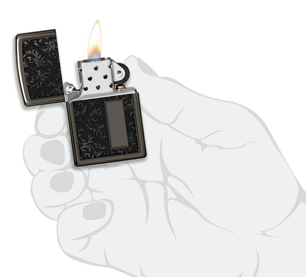Зажигалка ZIPPO Лучшая цена 2022 с покрытием Black Ice®, латунь/сталь, чёрная, 38x13x57 мм_4