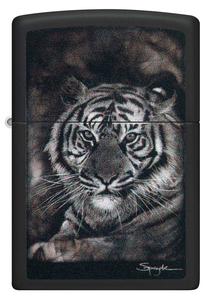 Зажигалка ZIPPO Spazuk Design с покрытием Black Matte, латунь/сталь, чёрная, матовая, 38x13x57 мм_1