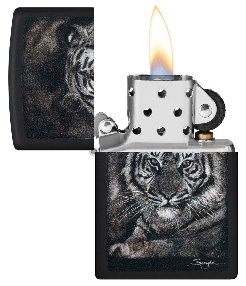 Зажигалка ZIPPO Spazuk Design с покрытием Black Matte, латунь/сталь, чёрная, матовая, 38x13x57 мм_2