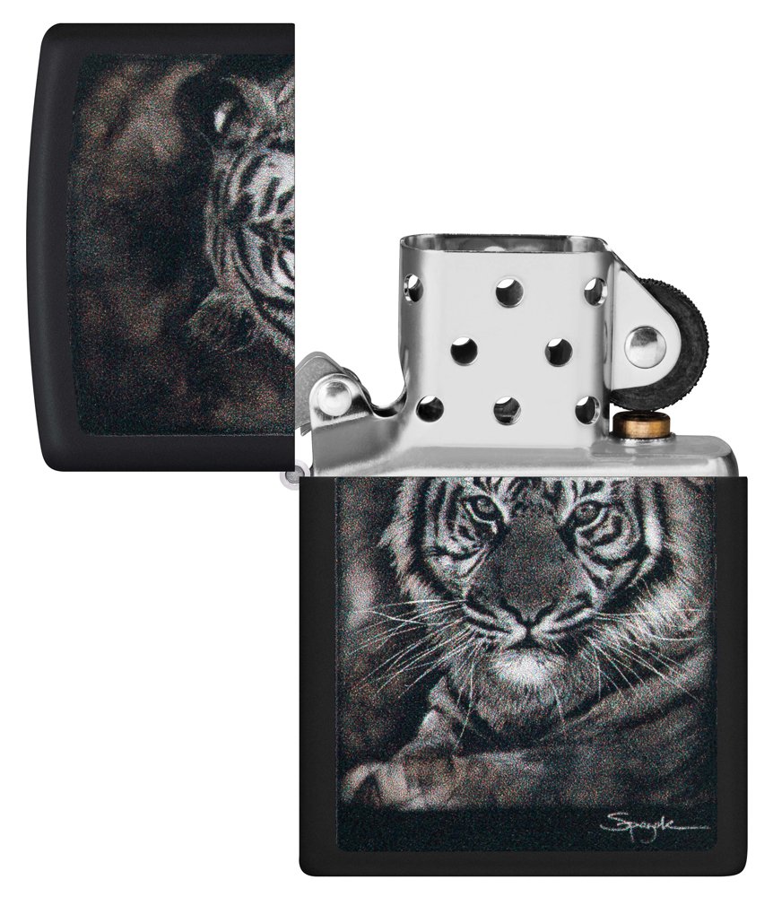 Зажигалка ZIPPO Spazuk Design с покрытием Black Matte, латунь/сталь, чёрная, матовая, 38x13x57 мм_3