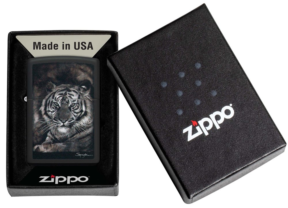 Зажигалка ZIPPO Spazuk Design с покрытием Black Matte, латунь/сталь, чёрная, матовая, 38x13x57 мм_5