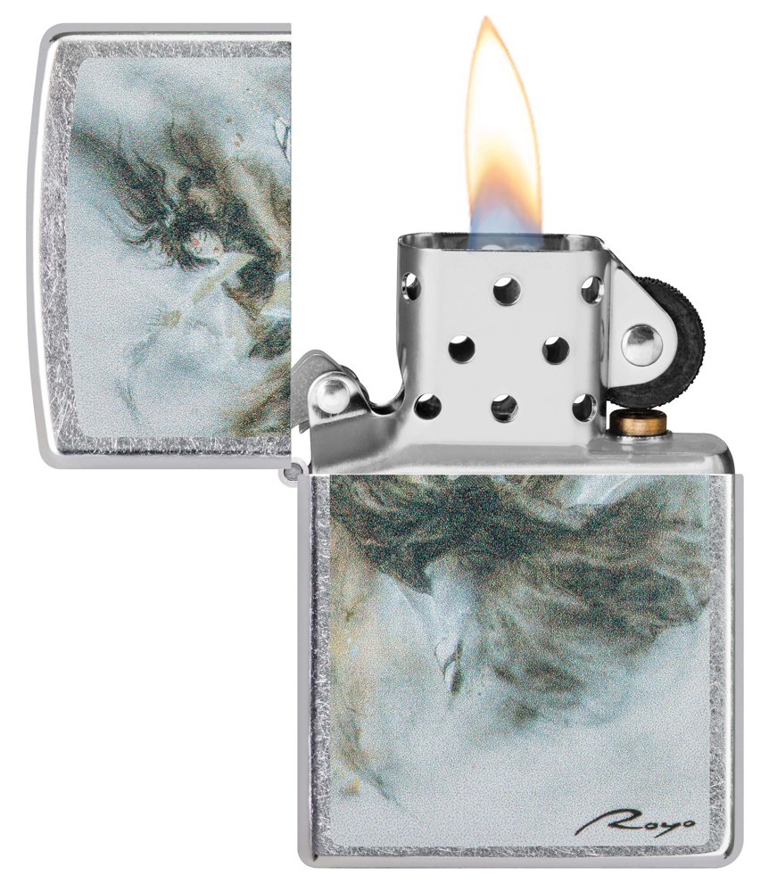 Зажигалка ZIPPO Luis Royo с покрытием Street Chrome, латунь/сталь, серебристая, 38x13x57 мм_2