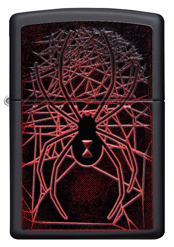Зажигалка ZIPPO Spider Design с покрытием Black Matte, латунь/сталь, чёрная, матовая, 38x13x57 мм_1
