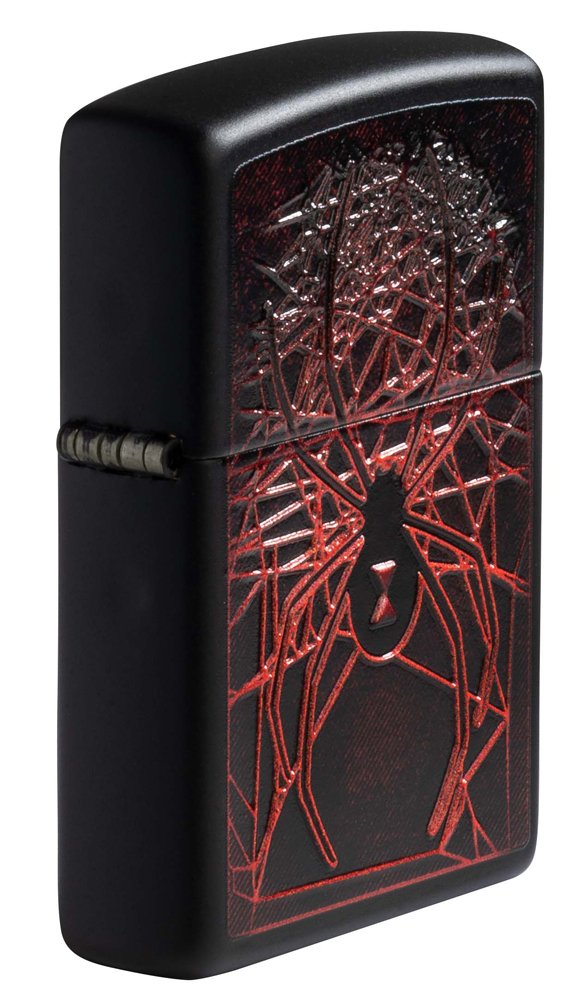 Зажигалка ZIPPO Spider Design с покрытием Black Matte, латунь/сталь, чёрная, матовая, 38x13x57 мм_6