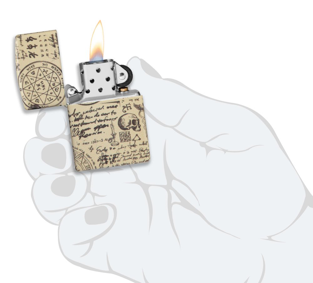 Зажигалка ZIPPO Alchemy Design с покрытием 540 Matte, латунь/сталь, бежевая, матовая, 38x13x57 мм_4