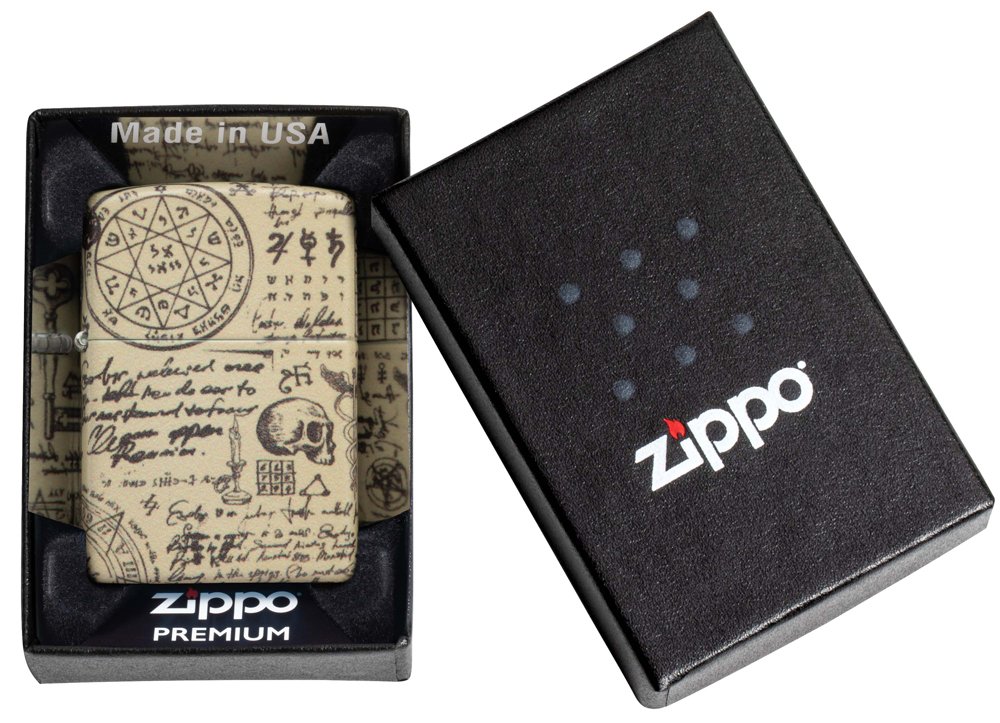 Зажигалка ZIPPO Alchemy Design с покрытием 540 Matte, латунь/сталь, бежевая, матовая, 38x13x57 мм_5