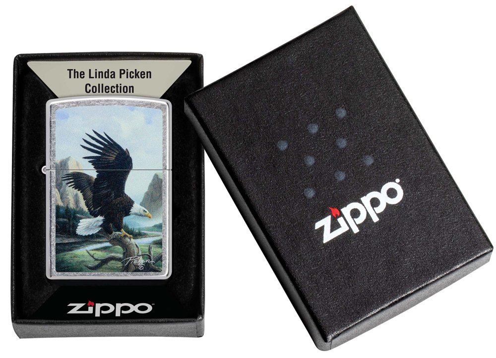 Зажигалка ZIPPO Linda Picken с покрытием Street Chrome, латунь/сталь, серебристая, 38x13x57 мм_5