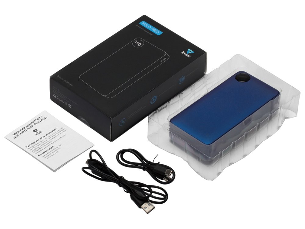 Внешний аккумулятор Mild Pro c быстрой зарядкой QC/PD, металлик soft-touch, 20 000 mAh_7