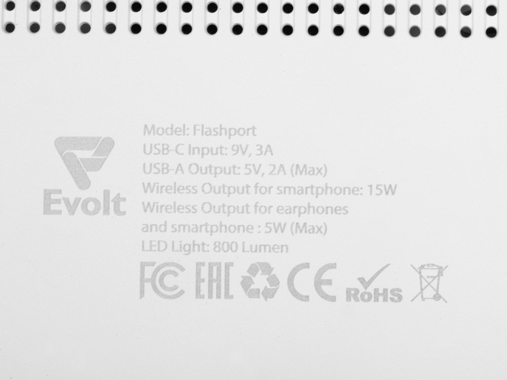 Складная зарядная станция с беспроводной зарядкой Flashport, 15 Вт_11