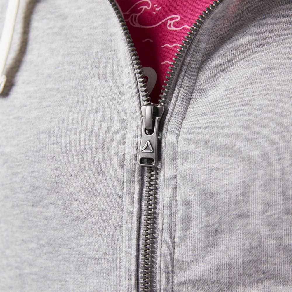 Толстовка женская Elements French Terry Full Zip, серая_2