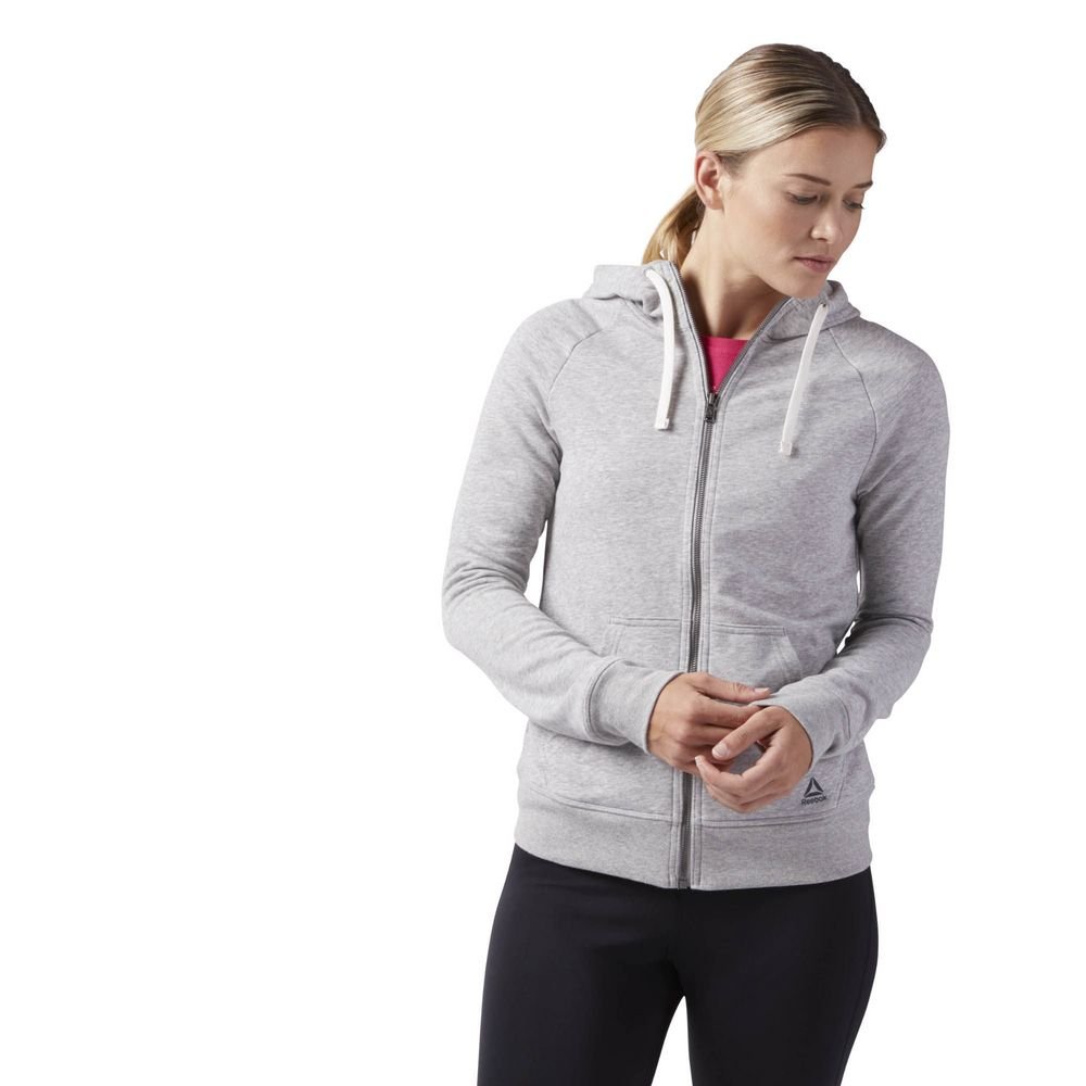 Толстовка женская Elements French Terry Full Zip, серая_5