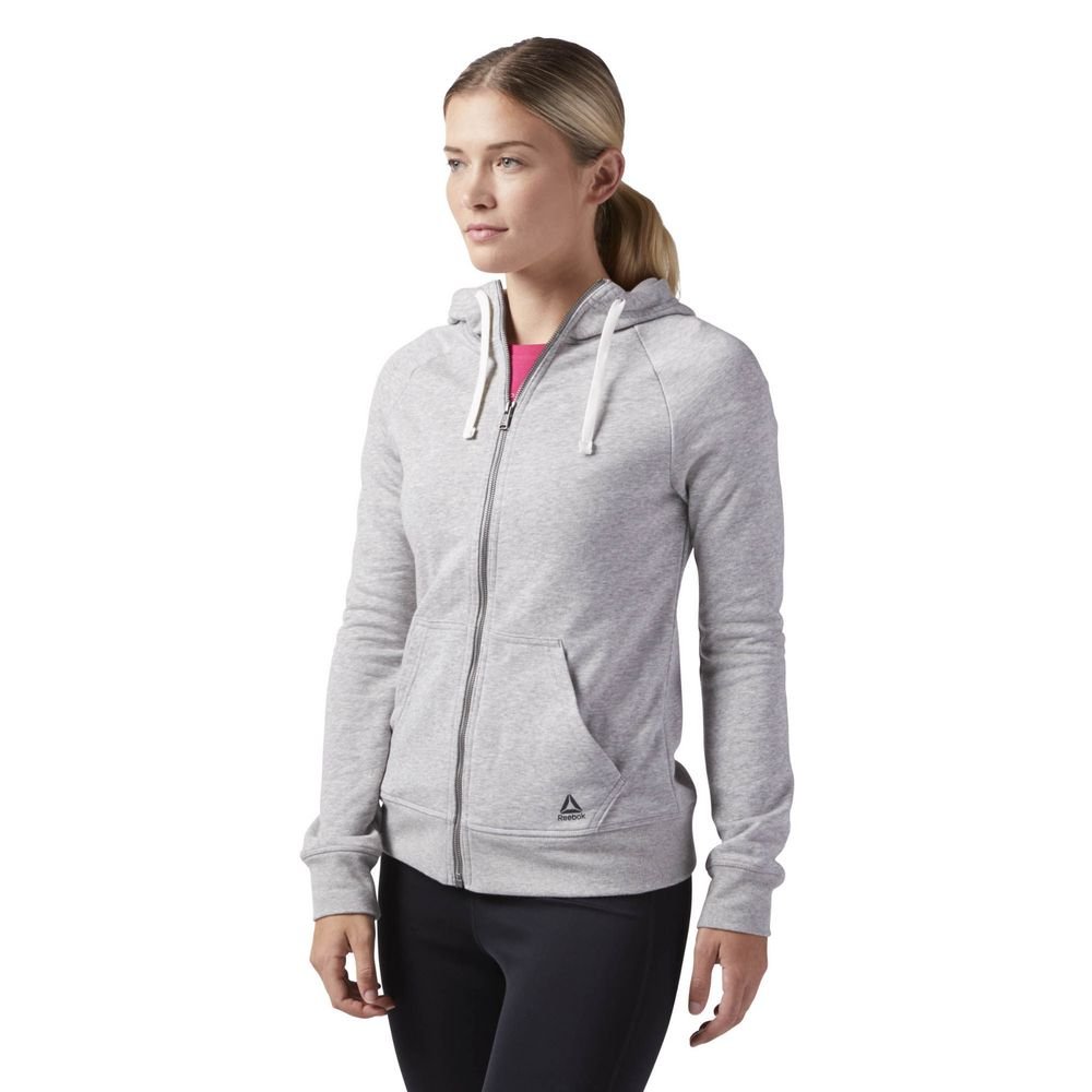 Толстовка женская Elements French Terry Full Zip, серая_6