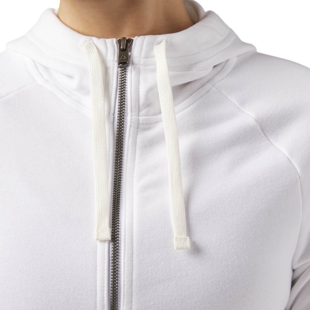 Толстовка женская Elements French Terry Full Zip, белая_2