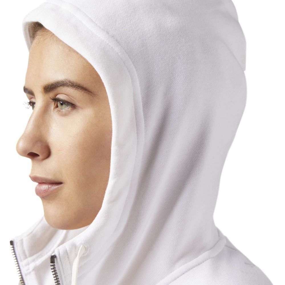 Толстовка женская Elements French Terry Full Zip, белая_3