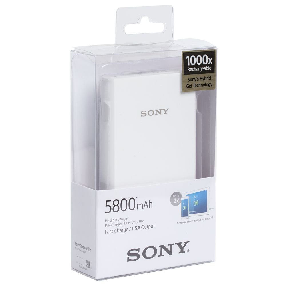 Внешний аккумулятор Sony 5800 мАч, белый_5
