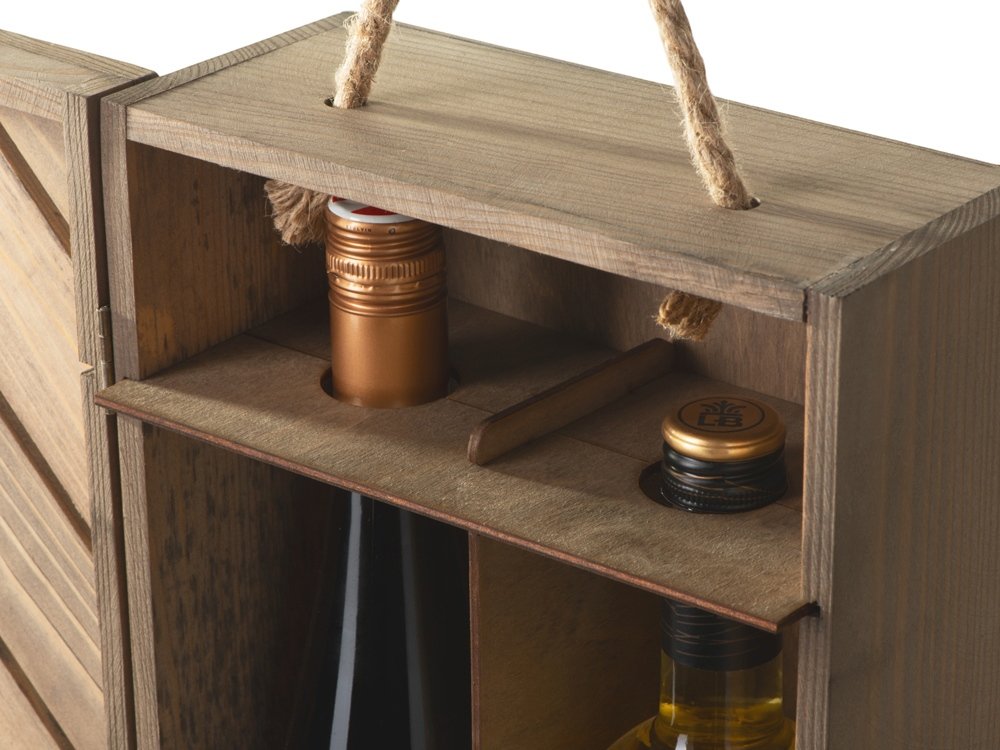 Коробка подарочная из массива дерева Two-bottle box_7