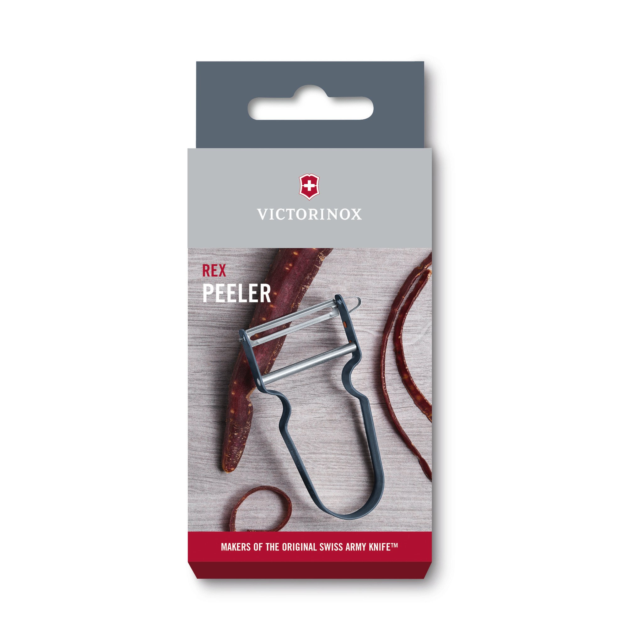 Овощечистка VICTORINOX REX, поворотное лезвие из нержавеющей стали, цвет черники_5