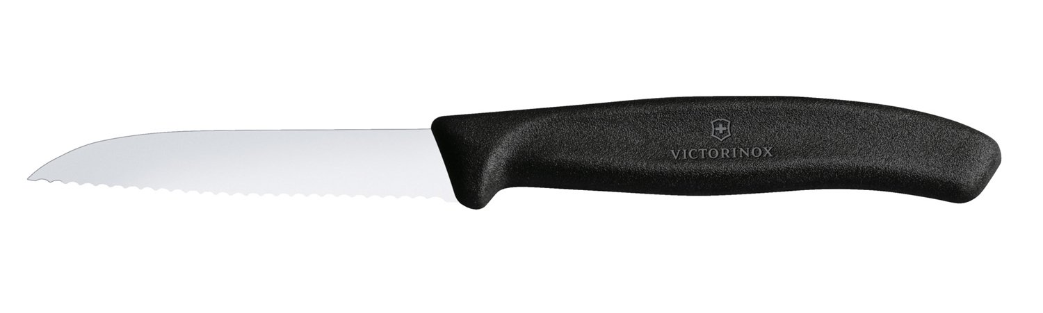 Набор из 3 ножей VICTORINOX Swiss Classic: 2 ножа для овощей 8 см, столовый нож 11 см, чёрная ручка_3