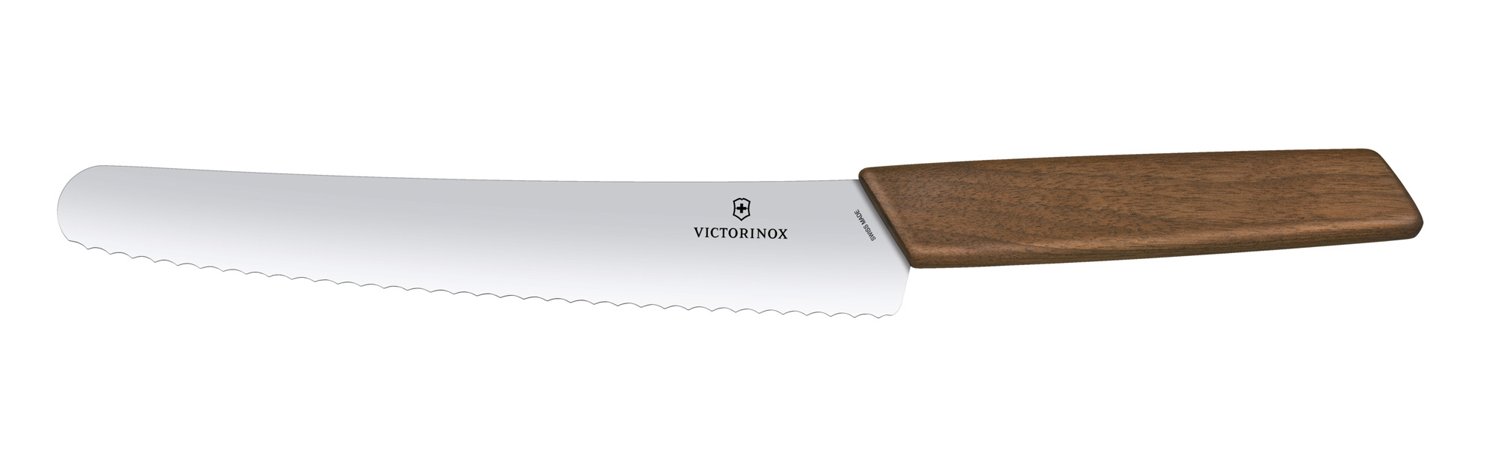 Набор из 5 кухонных ножей VICTORINOX, с рукоятью из орехового дерева, в подставке из бука_9