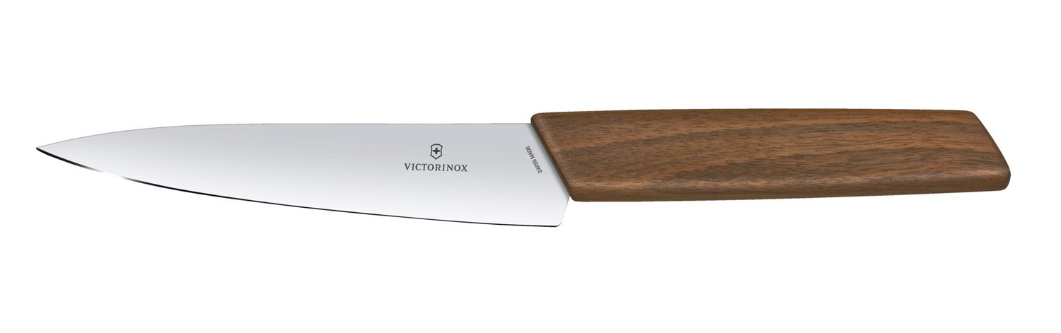 Набор из 5 кухонных ножей VICTORINOX, с рукоятью из орехового дерева, в подставке из бука_6