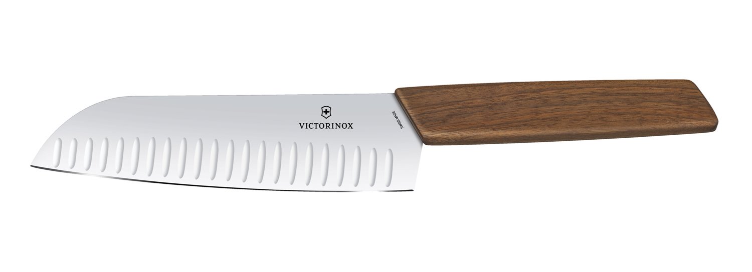 Набор из 5 кухонных ножей VICTORINOX, с рукоятью из орехового дерева, в подставке из бука_8