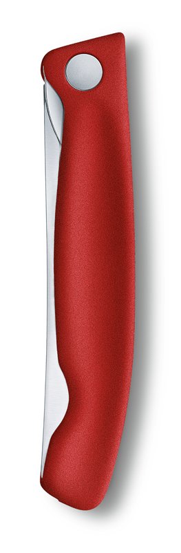 Нож для овощей VICTORINOX SwissClassic, складной, лезвие 11 см с волнистой заточкой, красный_7