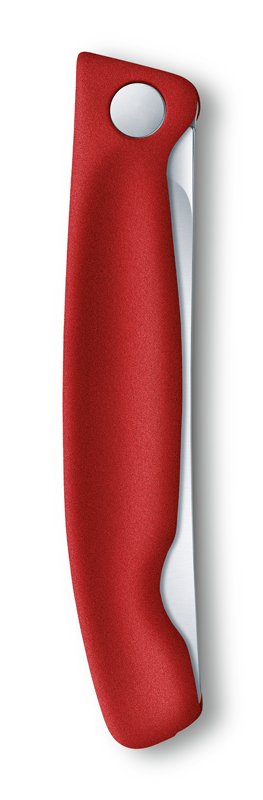 Нож для овощей VICTORINOX SwissClassic, складной, лезвие 11 см с волнистой заточкой, красный_8