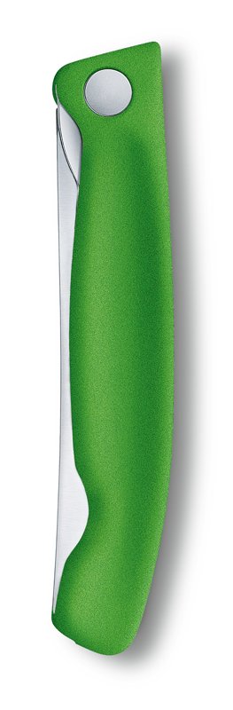 Нож для овощей VICTORINOX SwissClassic, складной, лезвие 11 см с волнистой заточкой, зелёный_7