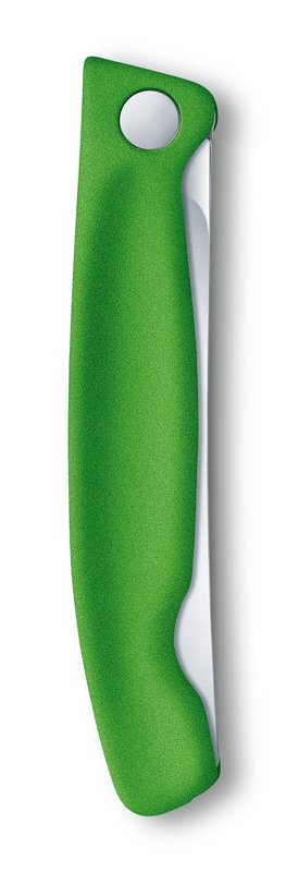 Нож для овощей VICTORINOX SwissClassic, складной, лезвие 11 см с волнистой заточкой, зелёный_8