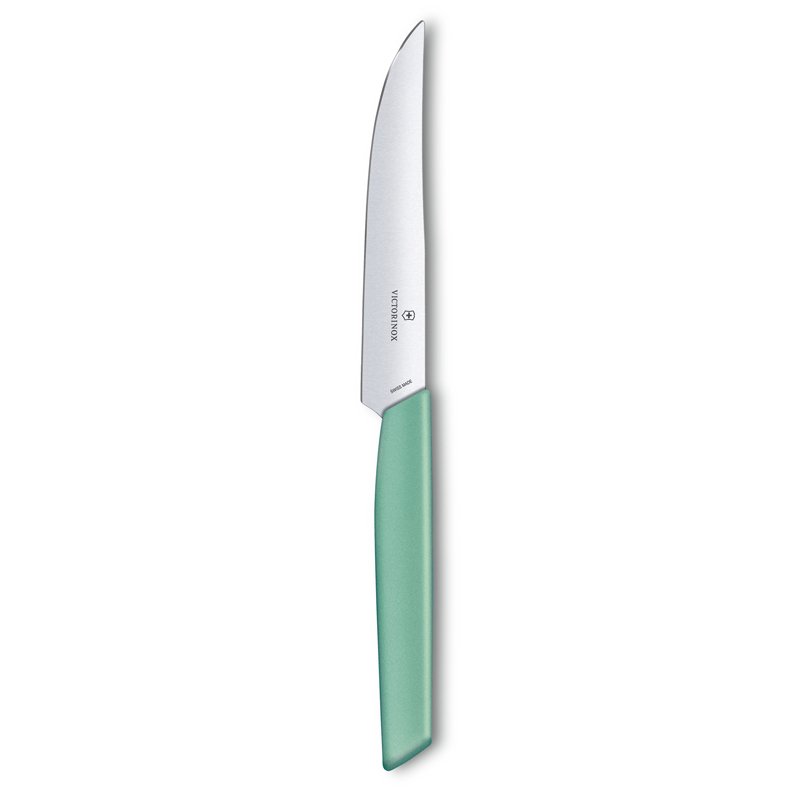 Нож для стейка VICTORINOX Swiss Modern, лезвие 12 см с прямой кромкой, мятно-зелёный_1