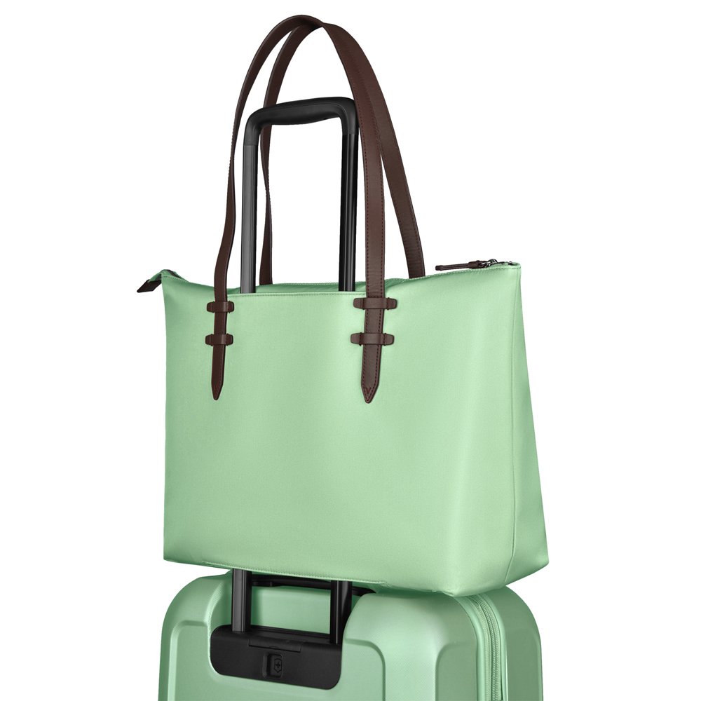 Сумка VICTORINOX Victoria Deluxe Business Tote, мятная, нейлон/кожа/микрозамша, 47x15x31 см, 16 л_7