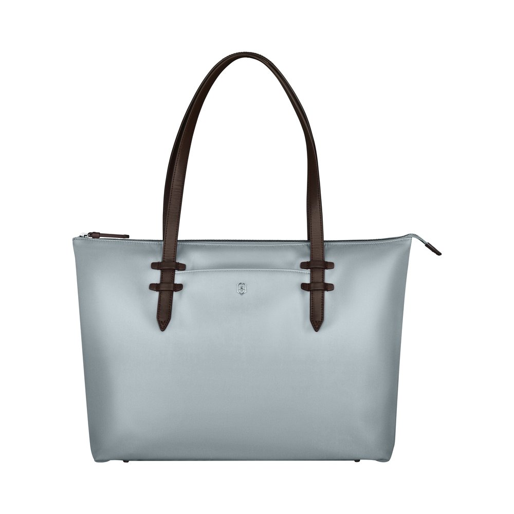 Сумка VICTORINOX Victoria Deluxe Business Tote, серо-синяя, нейлон/кожа, 47x15x31 см, 16 л_3