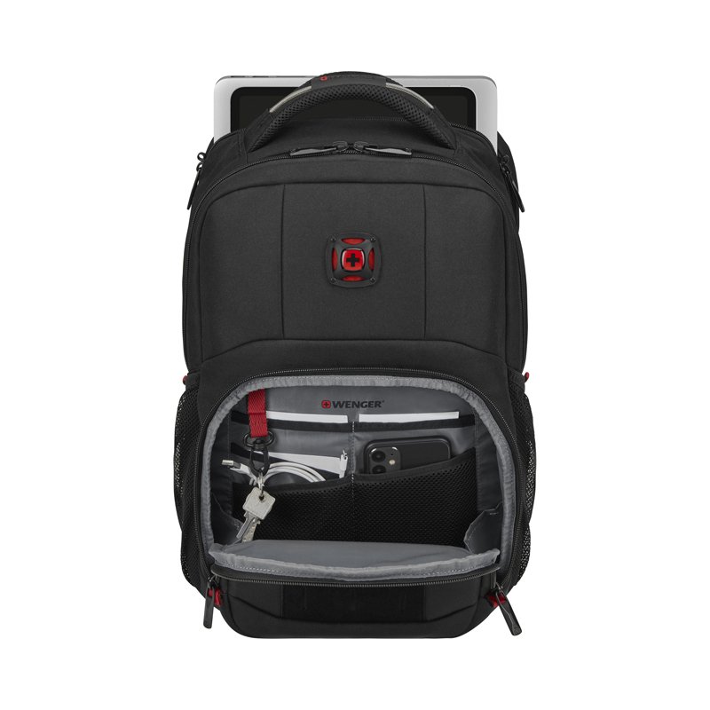 Рюкзак WENGER PlayerMode 15.6”, чёрный, 100% полиэстер, 30х23х46 см, 20 л_3