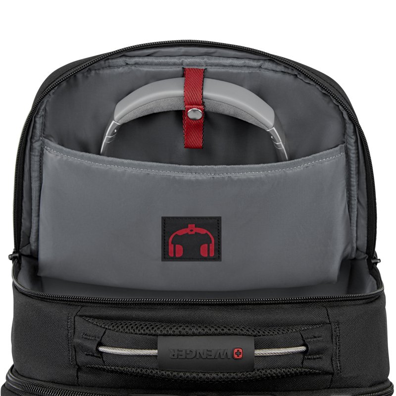 Рюкзак WENGER PlayerMode 15.6”, чёрный, 100% полиэстер, 30х23х46 см, 20 л_4