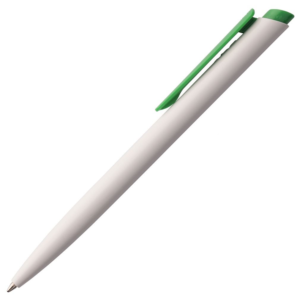 Ручка шариковая Senator Dart Polished, бело-зеленая_1