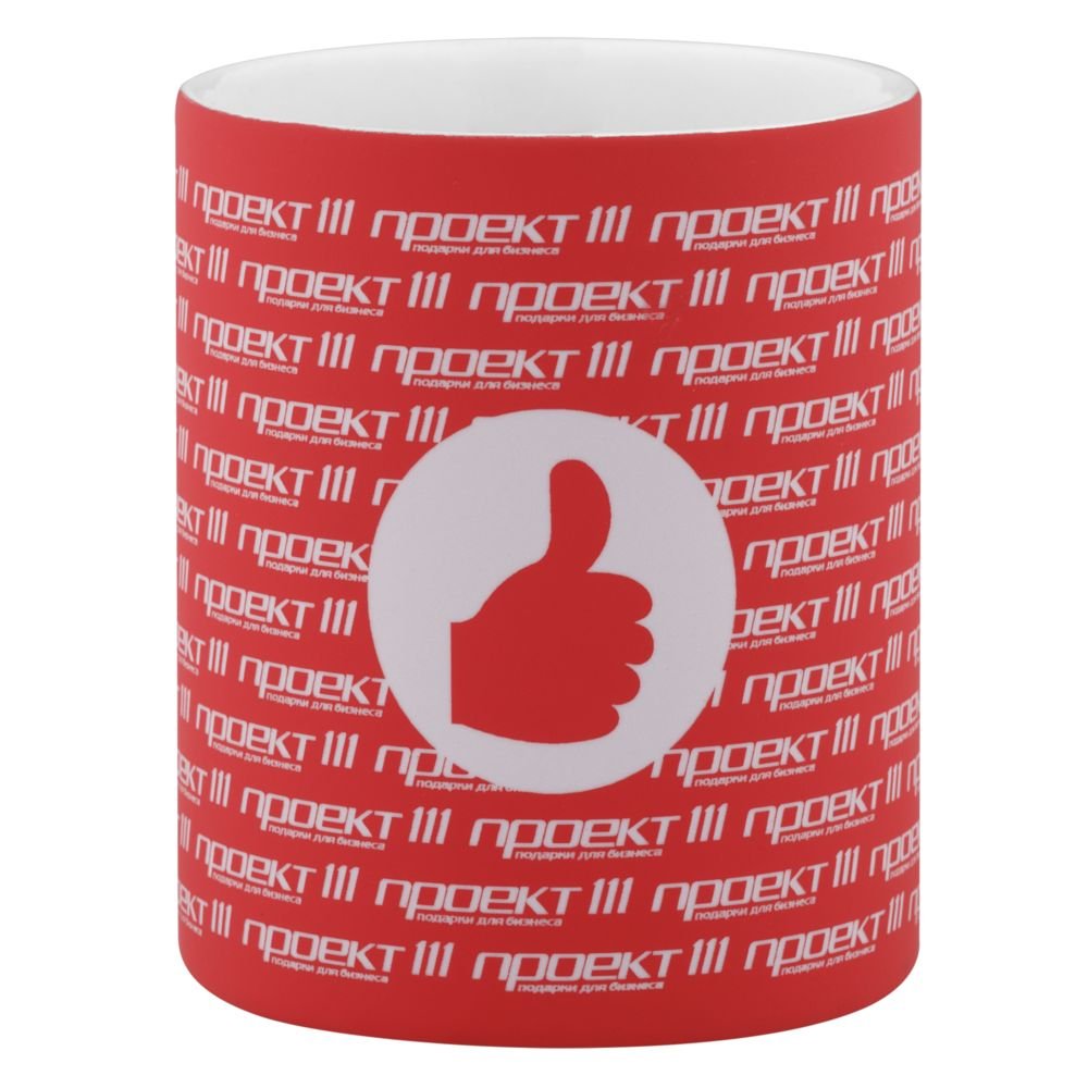 Кружка Sippy c покрытием софт-тач, ярко-красная_2