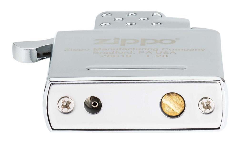 Газовый вставной блок для широкой зажигалки Zippo, одинарное жёлтое пламя, нержавеющая сталь_4