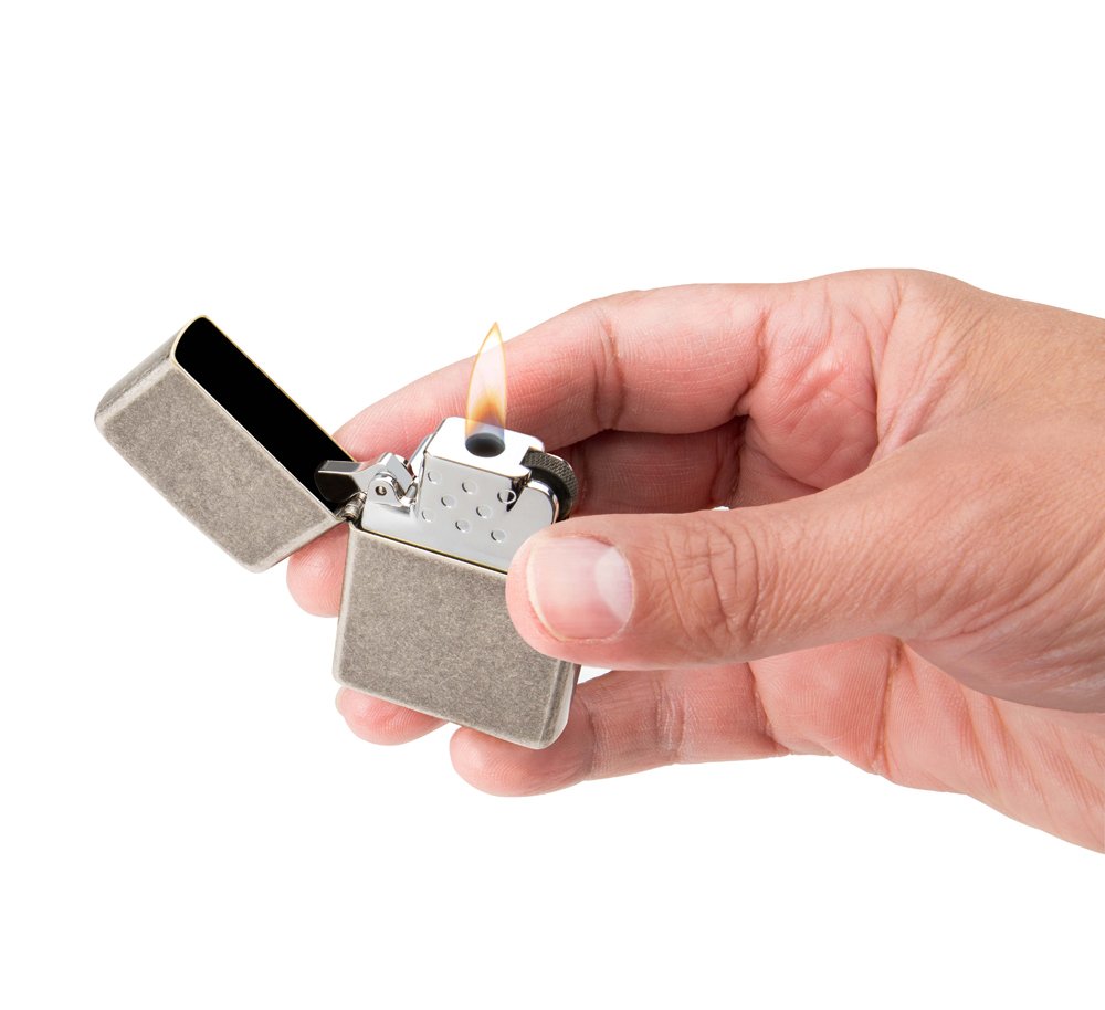 Газовый вставной блок для широкой зажигалки Zippo, одинарное жёлтое пламя, нержавеющая сталь_5