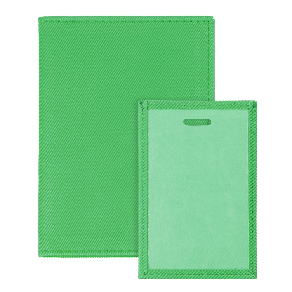 Обложка для автодокументов Twill, зеленая_2