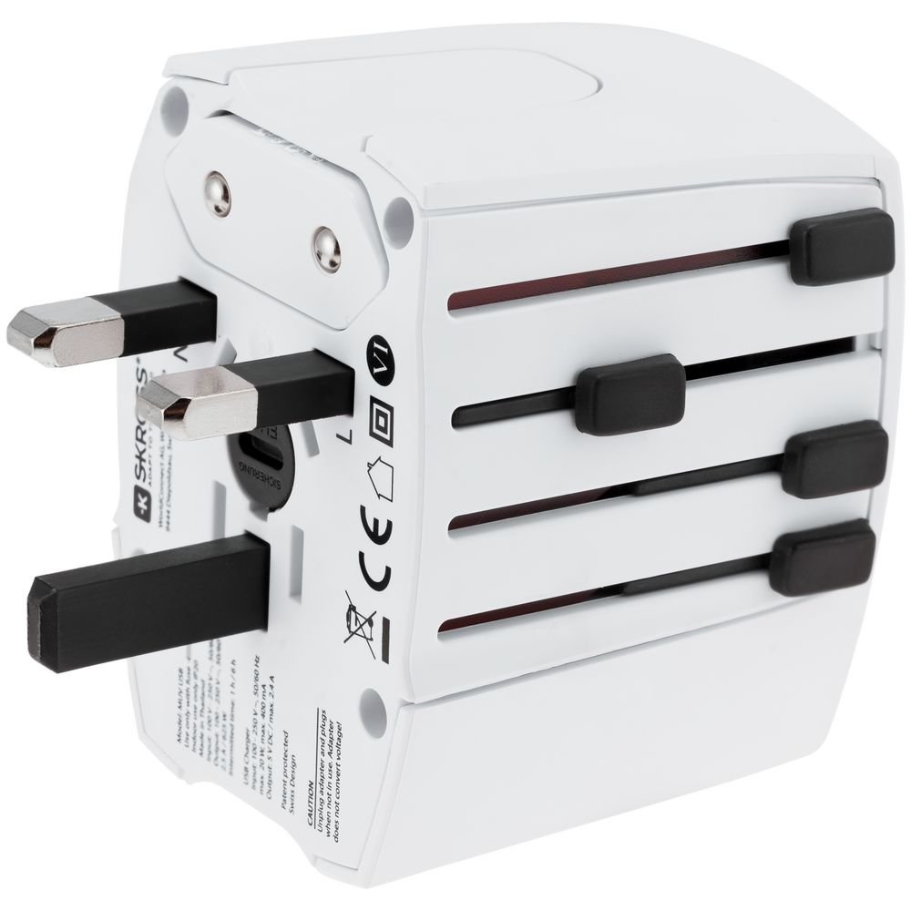 Зарядное устройство S-Kross MUV USB для путешествий, белое_5