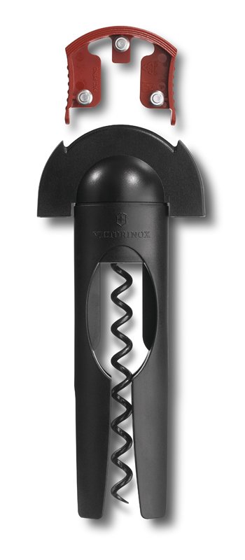 Штопор VICTORINOX с ножом для снятия фольги, сталь с тефлоновым покрытием, чёрный_1