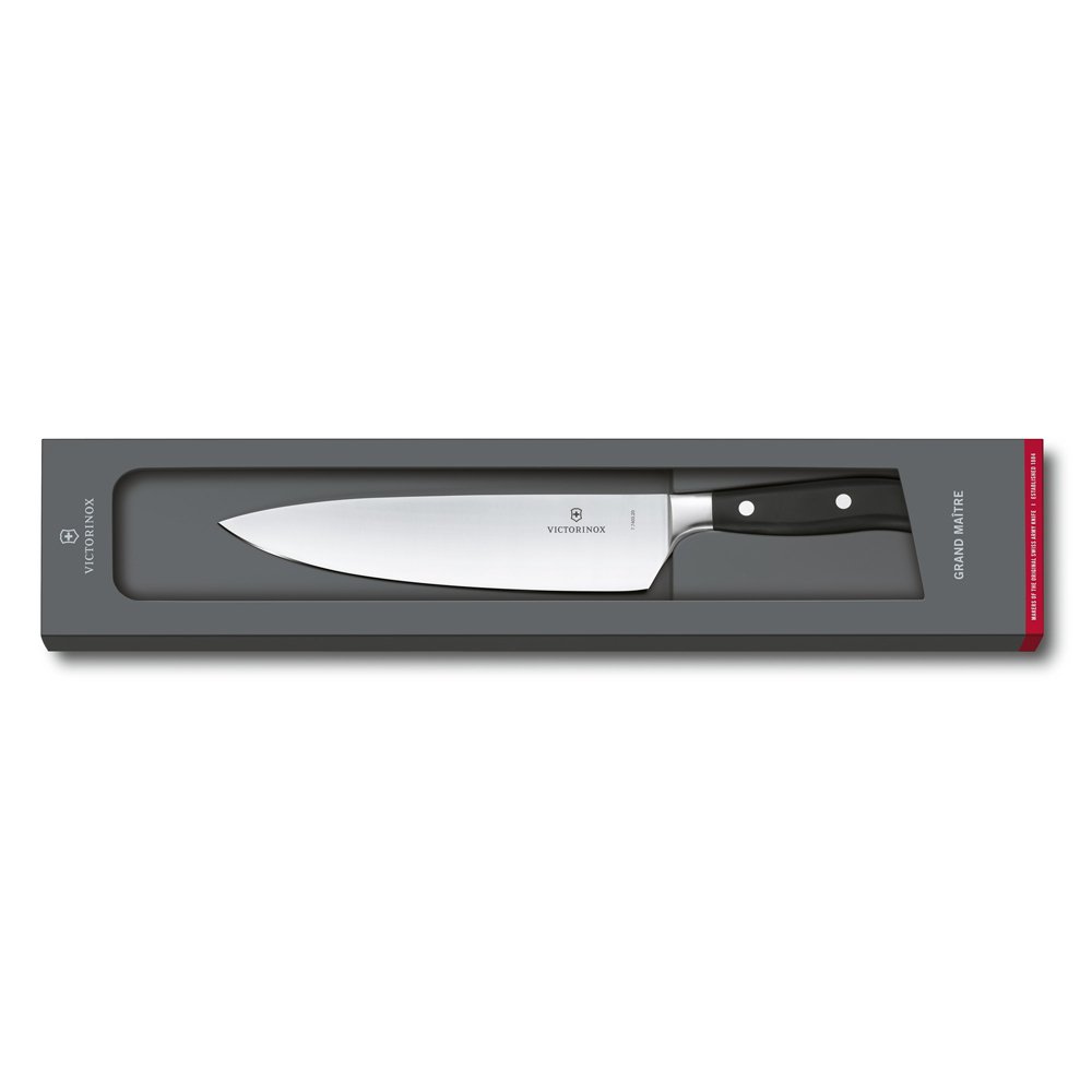 Нож шеф-повара VICTORINOX Grand Maître, кованый, 20 см, чёрный_1