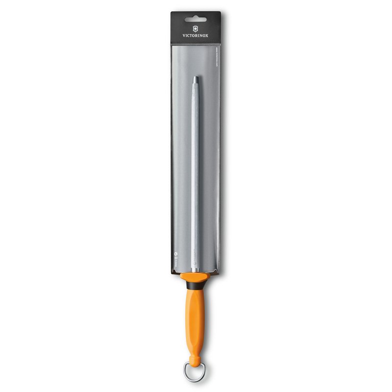 Мусат VICTORINOX Swibo, 30 см, круглая форма, мелко-средняя насечка, сталь, жёлтый_1