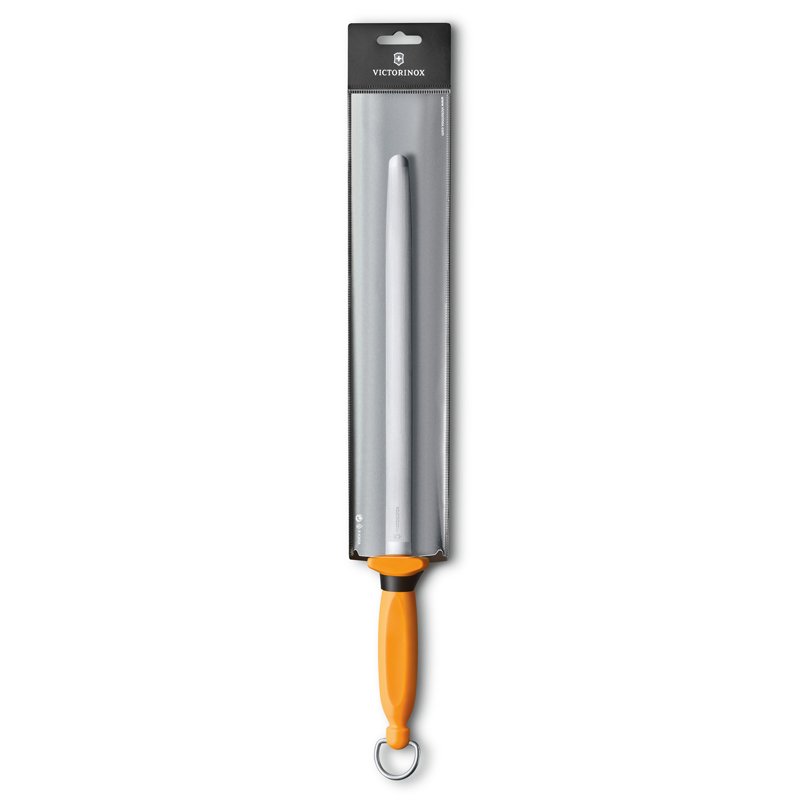 Мусат VICTORINOX Swibo, 30 см, овальная форма, мелко-средняя насечка, сталь, жёлтый_1