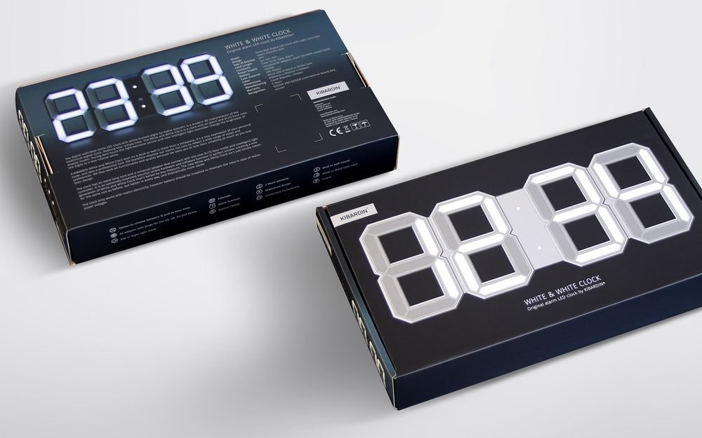 Часы настенные White & White Clock, черные_5
