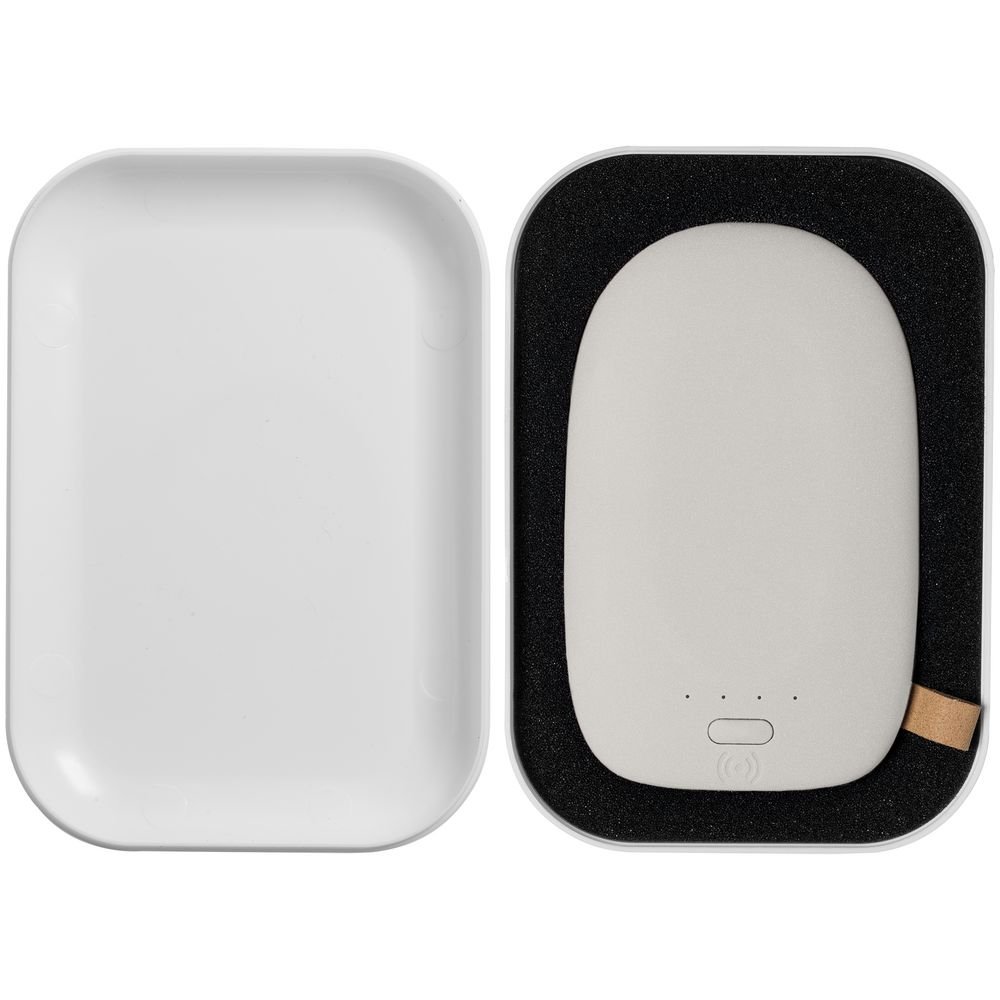 Аккумулятор с беспроводной зарядкой Pebble Wireless 9000 мАч, светло-серый_7
