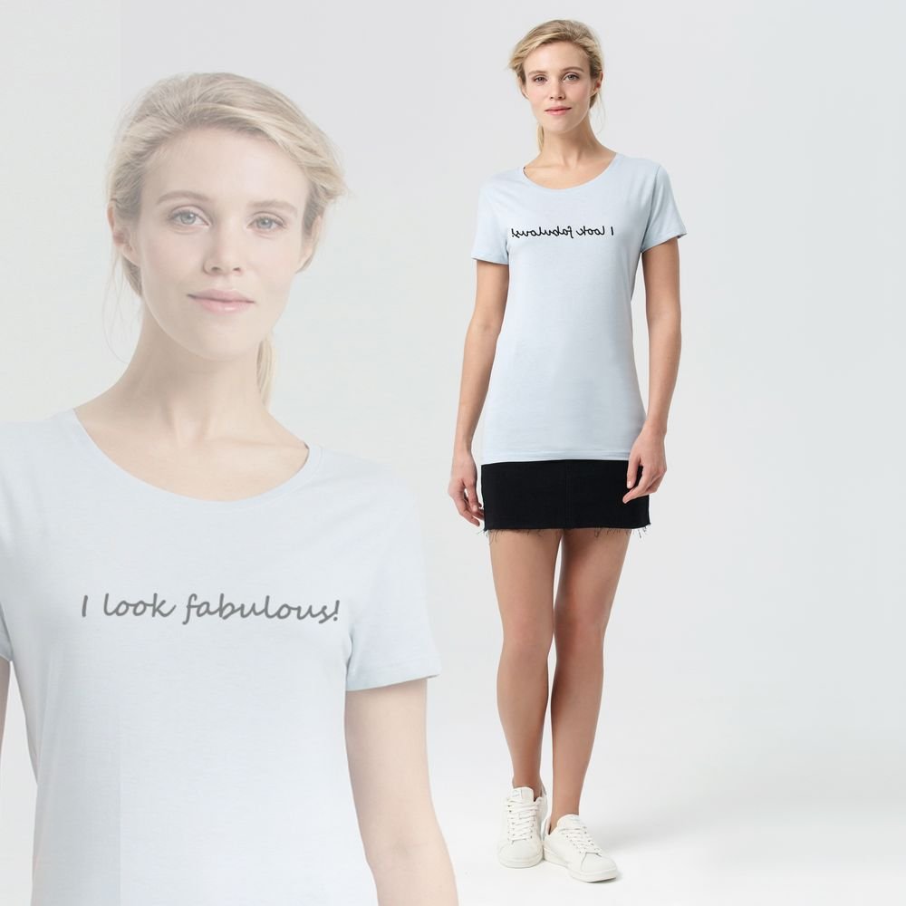 Футболка женская I Look Fabulous, голубая_3