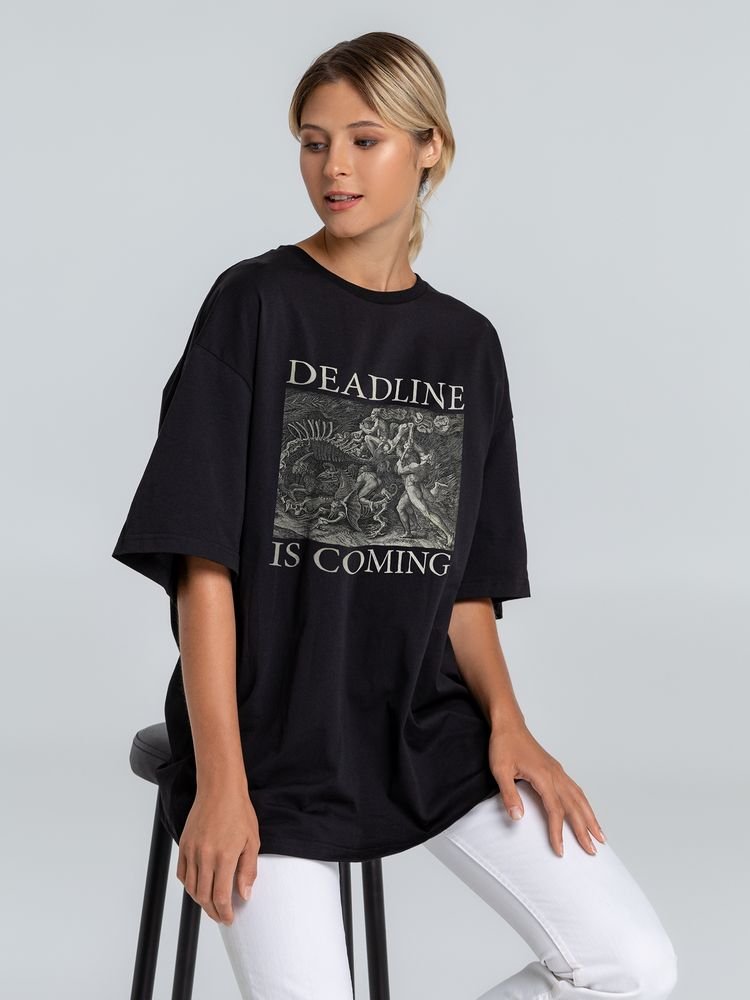 Футболка оверсайз Deadline, черная_1